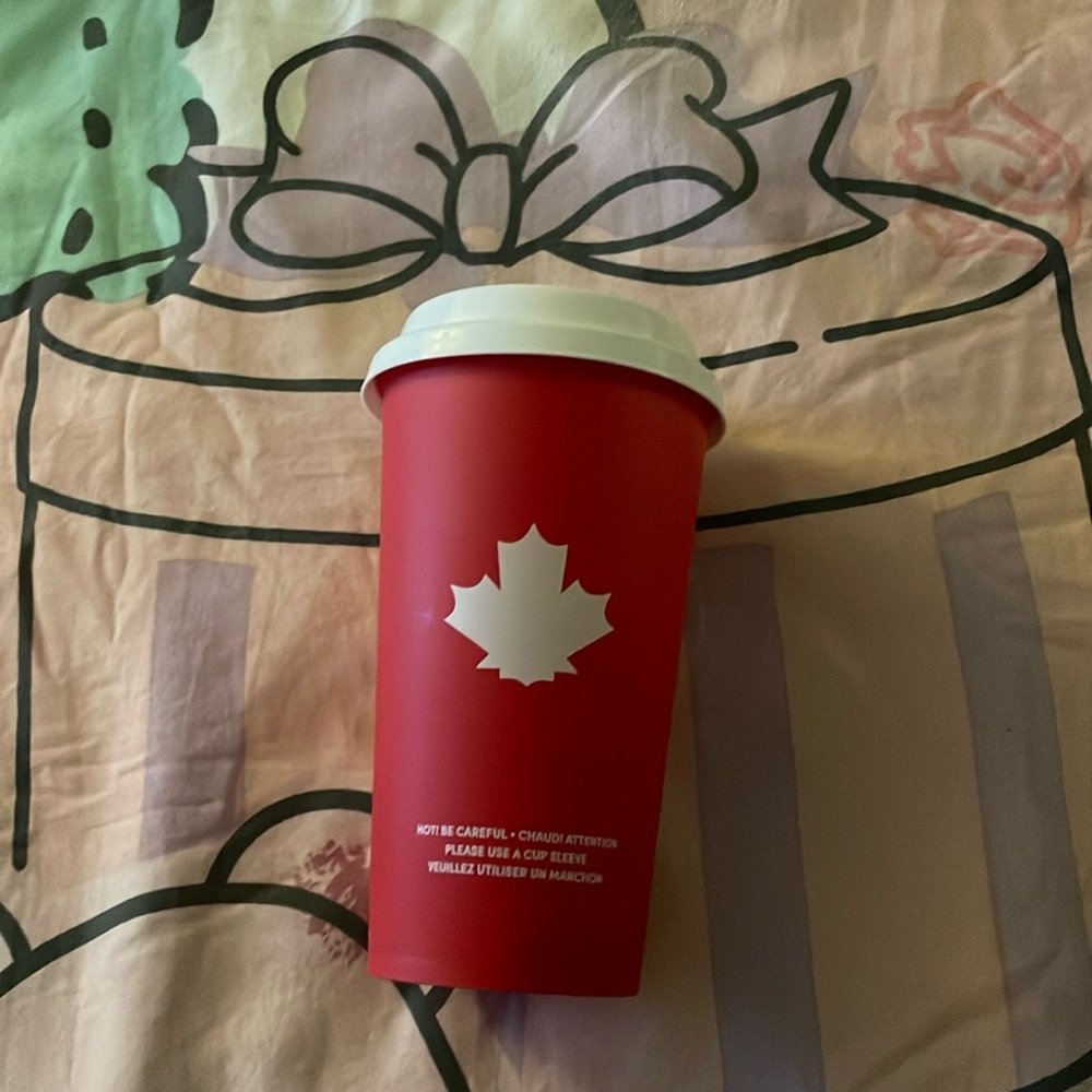 New Tim Hortons red and white Grande hot cold cup - Picture 2 of 5